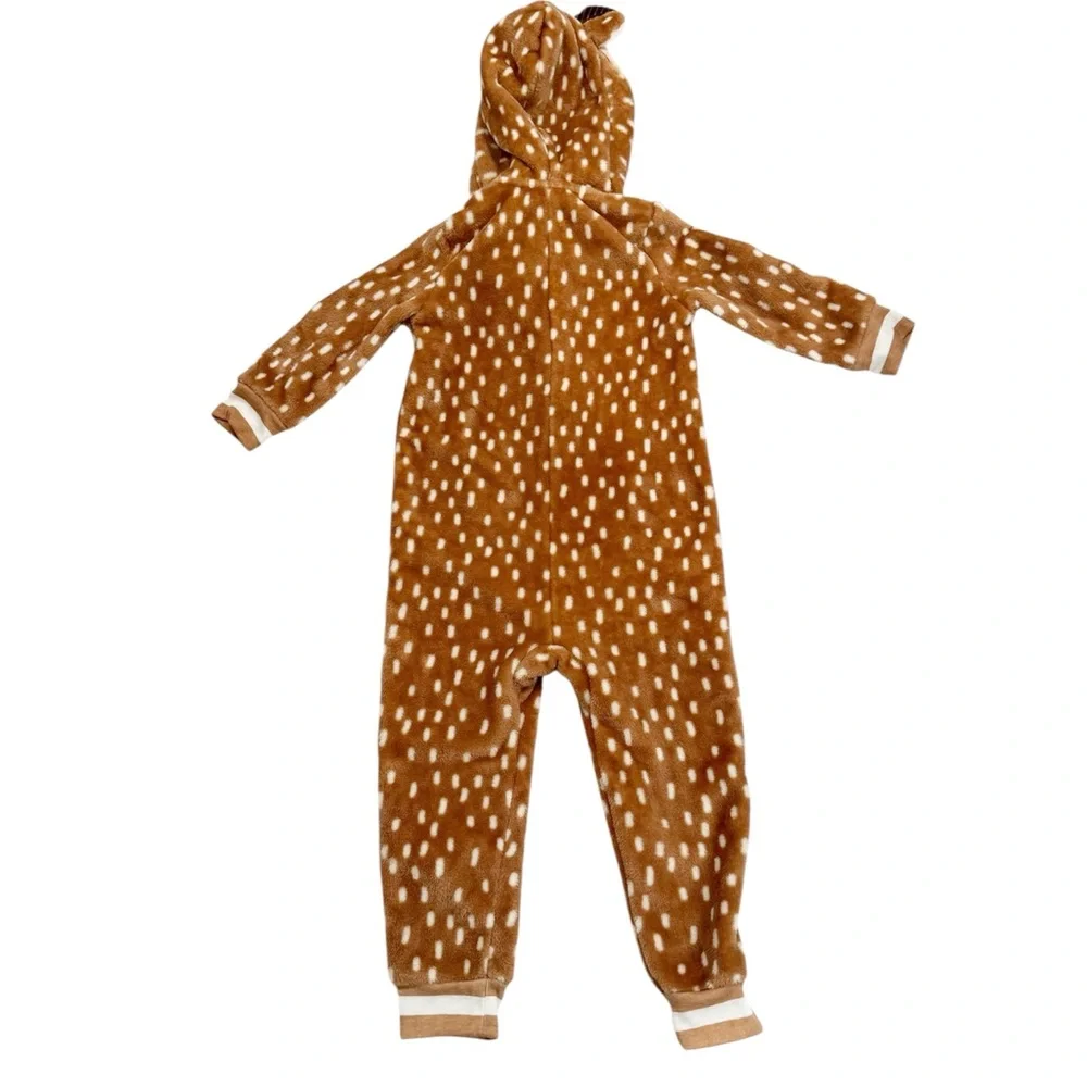 North Pole Trading Co. Kids Unisex Reindeer Plush Pajama 3T